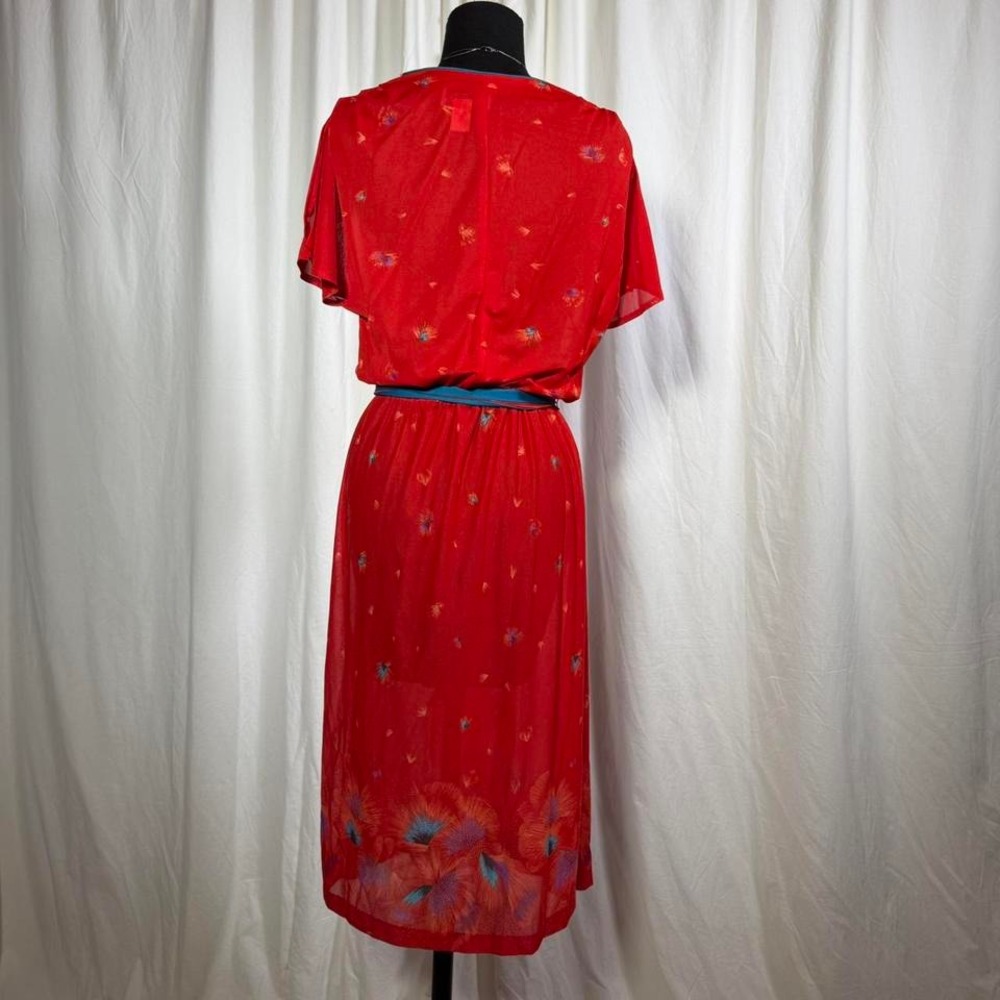 Vintage Trolley Car Sheer Floral Dress – Women's S/M - Picture 4 of 7
